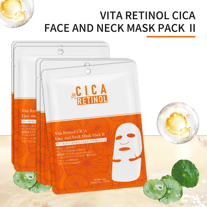 MITOMO – CICA Vita Retinol Face and Neck Mask Pack 1pc