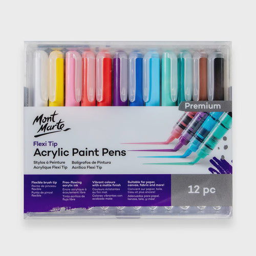 Mm Flexi Tip Acrylic Paint Pens 12pc