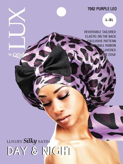 M&M Qfitt  LUX -  Luxury Silky Satin Day & Night cap  L/XL Leo - ASSORT # 7062 - 6/packs - Palms Fashion Inc.