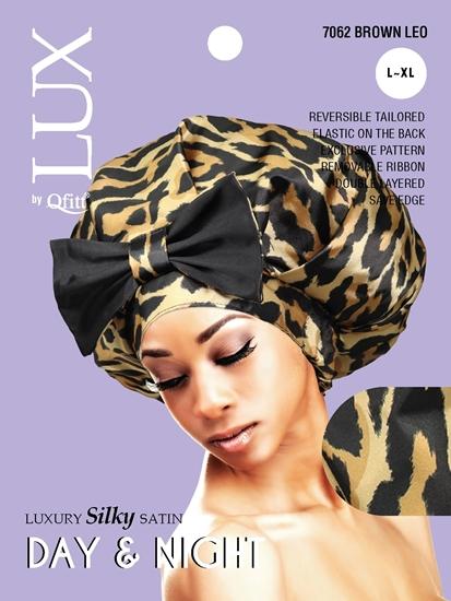 M&M Qfitt  LUX -  Luxury Silky Satin Day & Night cap  L/XL Leo - ASSORT # 7062 - 6/packs - Palms Fashion Inc.