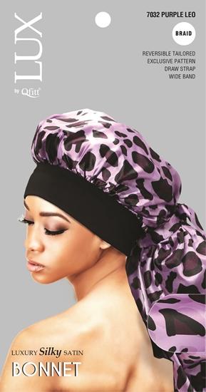 M&M Qfitt  LUX - Luxury Silky Satin Pattern Bonnet - Braid # 7032 Leo - 6/packs - Palms Fashion Inc.