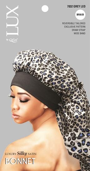 M&M Qfitt  LUX - Luxury Silky Satin Pattern Bonnet - Braid # 7032 Leo - 6/packs - Palms Fashion Inc.