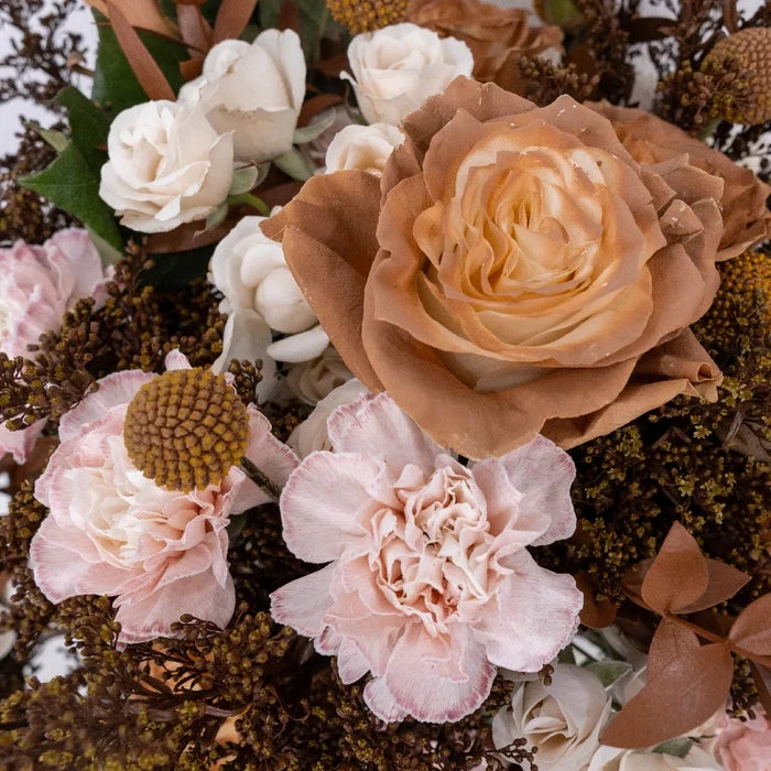Mocha Brown Flower Bouquet Close Up - Image