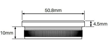 MOD50 flat end cap SS316 for stainless steel 50mm diameter posts - Image 2