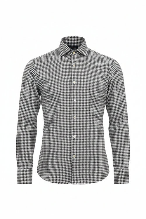 Monza Italy Houndstooth Shirt - Full Length