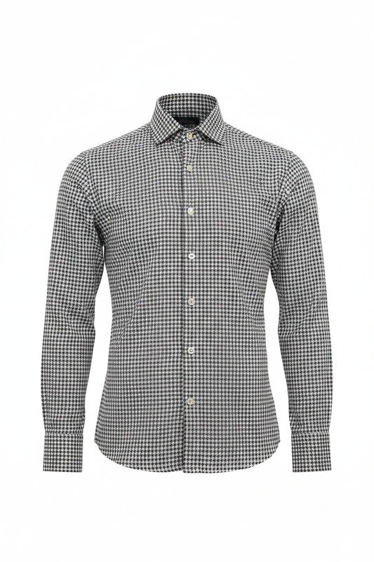 Monza Italy Houndstooth Shirt - Full Length