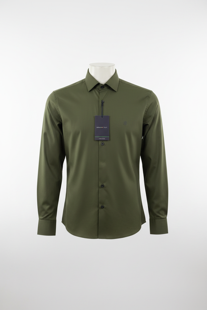 Monza Italy Olive Green Shirt - Full Length