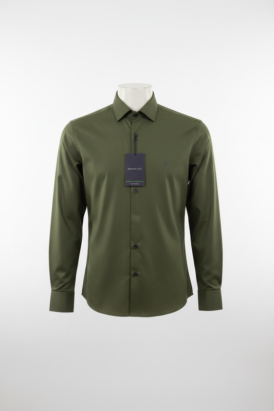 Monza Italy Olive Green Shirt - Full Length