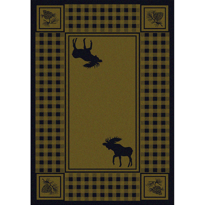 Image of an area rug, Moose Refuge - Green