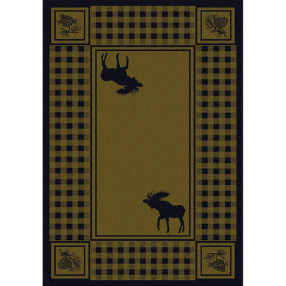 Image of an area rug, Moose Refuge - Green