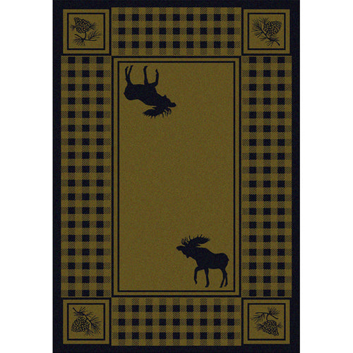 Image of an area rug, Moose Refuge - Green