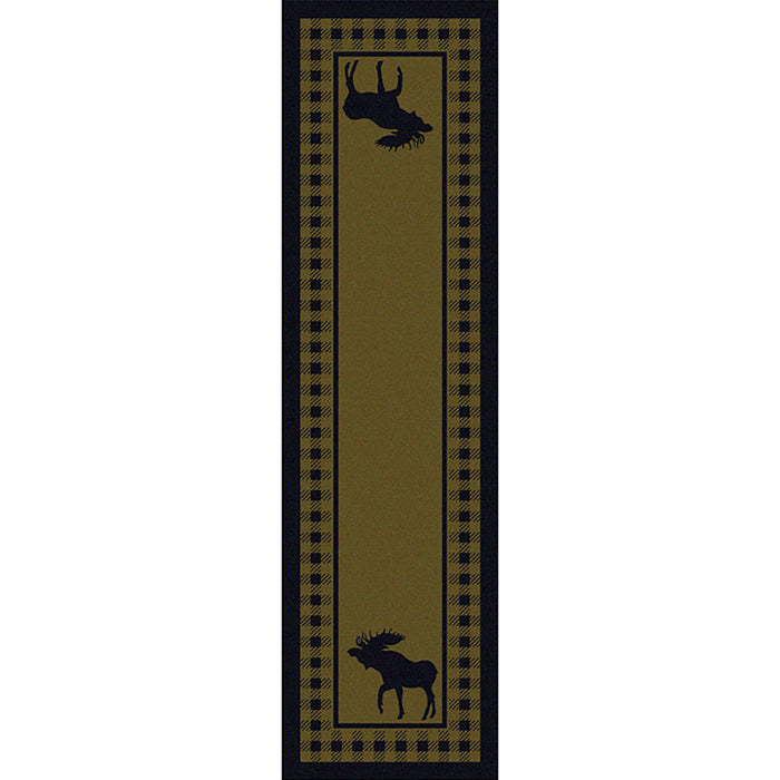 Image of an area rug, Moose Refuge - Green