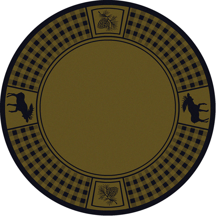 Image of an area rug, Moose Refuge - Green