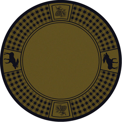 Image of an area rug, Moose Refuge - Green