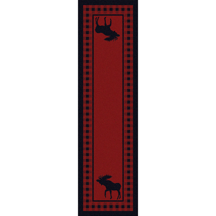 Image of an area rug, Moose Refuge - Red