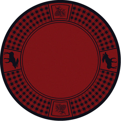 Image of an area rug, Moose Refuge - Red