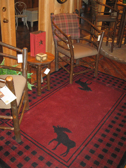 Image of an area rug, Moose Refuge - Red
