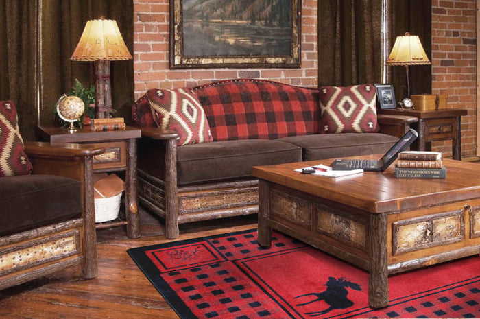 Image of an area rug, Moose Refuge - Red