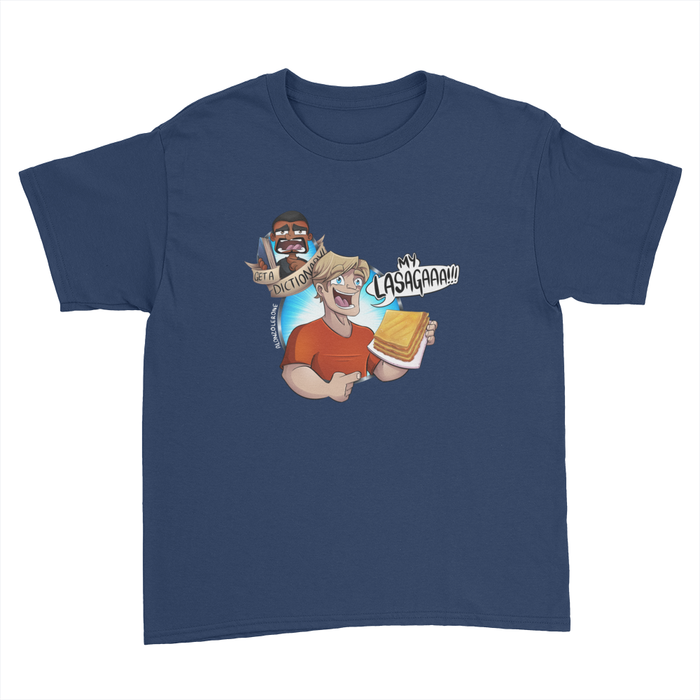 My Lasagaaa!!! - Kids Youth T-Shirt Navy