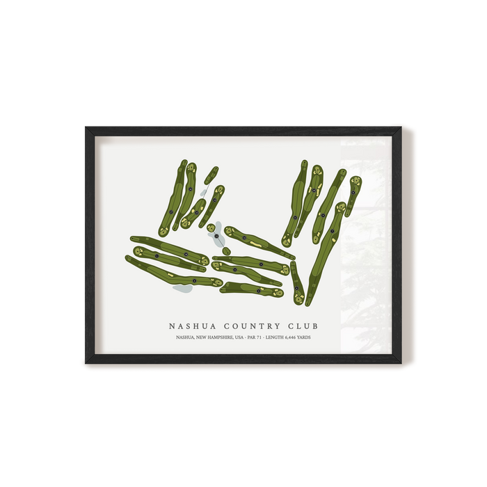 Nashua Country Club | Golf Course Print | Black Frame