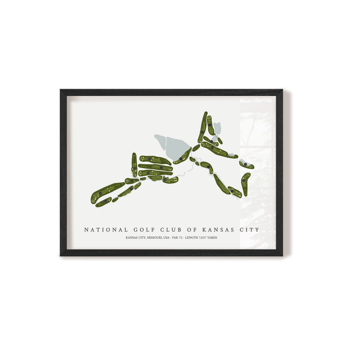 National Golf Club of Kansas City | Golf Course Print | Black Frame