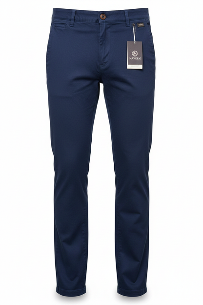 Navy Blue Khaki Pants - Full Length