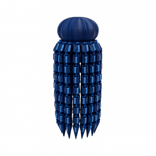 Navy and Light Blue Jellyfish 3D Printed Fidget Toy - Main View - Karma Train 3D Printing