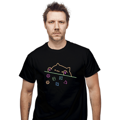 Daily_Deal_Shirts T-Shirts, Unisex / Small / Black Neon DND Cat