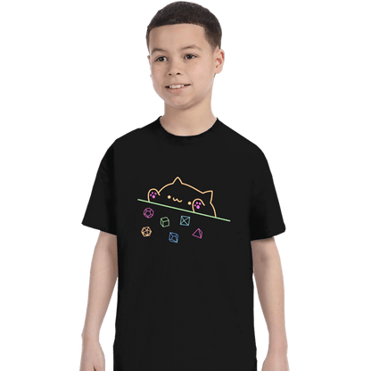 Daily_Deal_Shirts T-Shirts, Youth / XS / Black Neon DND Cat
