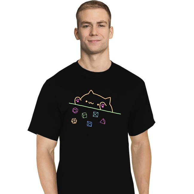 Daily_Deal_Shirts T-Shirts, Tall / Large / Black Neon DND Cat