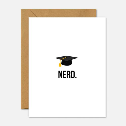 Nerd Graduation Cap – Graduation Card - Footnotes Paper