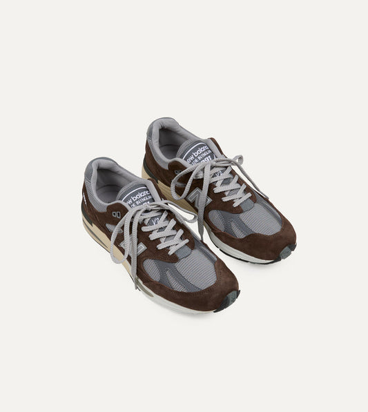 New Balance 'Elevated Essentials' Brown Alloy Made in UK 991v2 Trainers