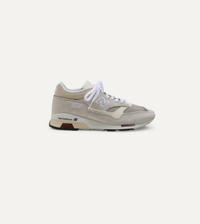 New Balance 'Elevated Essentials' Oyster and Antique White Made in UK 1500 Trainers