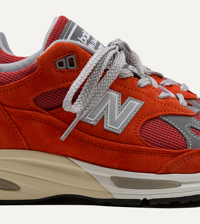New Balance 'Vibrant Chroma' Fire Whirl Made in UK 991v2 Trainers