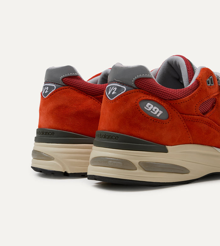 New Balance 'Vibrant Chroma' Fire Whirl Made in UK 991v2 Trainers