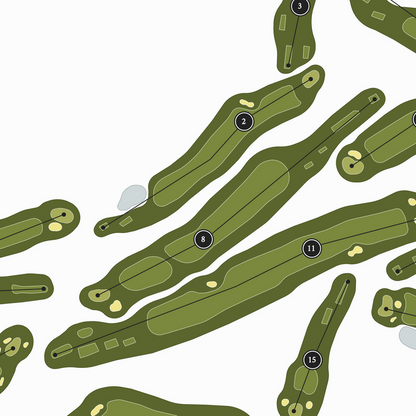 New Bern Golf & Country Club | Golf Course Print | Close Up
