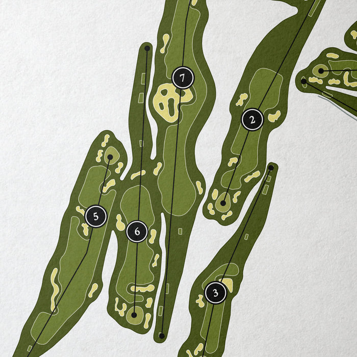 Newport Country Club | Golf Course Print | Close Up