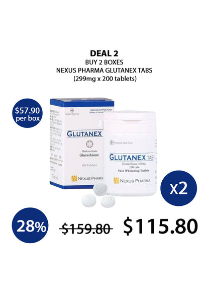 (BUY 2) NEXUS PHARMA GLUTANEX TABLETS