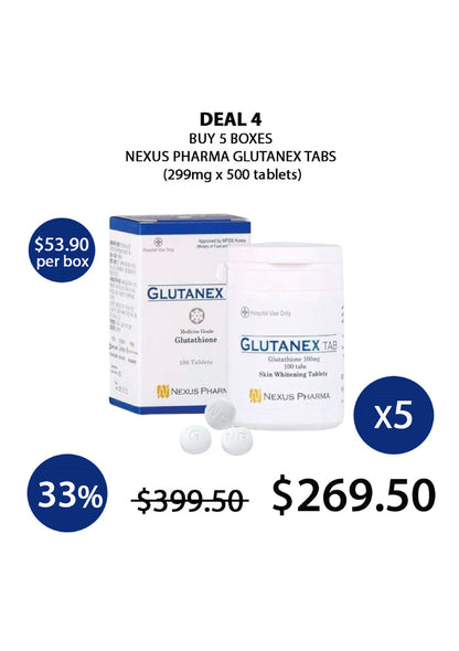 (BUY 5) NEXUS PHARMA GLUTANEX TABLETS