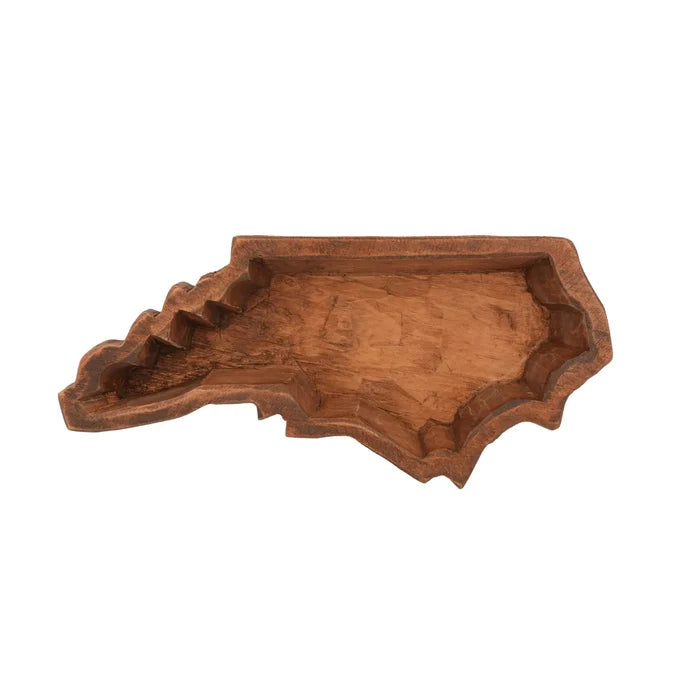 North Carolina Shaped Wooden Decorative Bowl - Main View - My Amigos Imports
