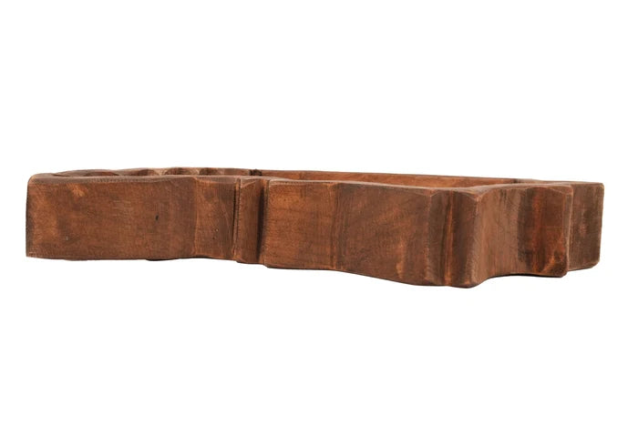 North Carolina Shaped Wooden Decorative Bowl - Detail View - My Amigos Imports
