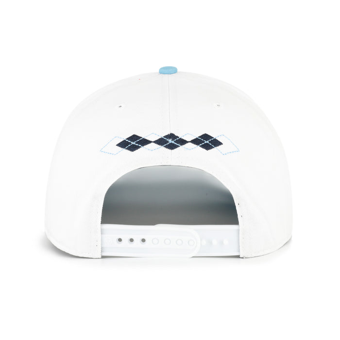 North Carolina Tar Heels UNC White Argyle Arch 47 Hitch - Detail View - 47 Brand
