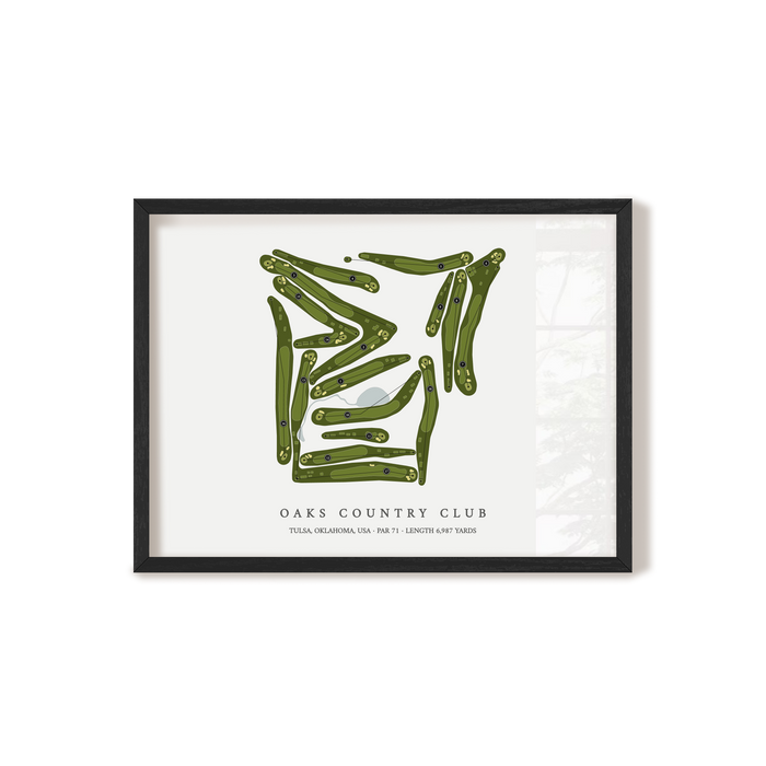 Oaks Country Club | Golf Course Print | Black+Frame