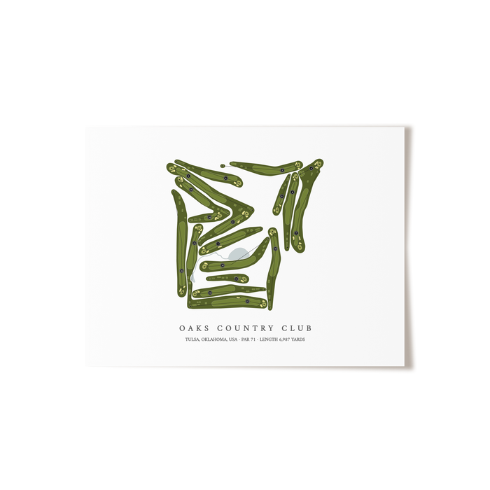 Oaks Country Club | Golf Course Print | Unframed