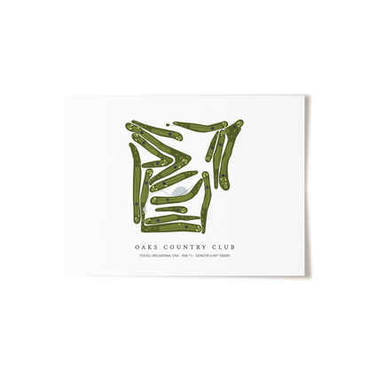 Oaks Country Club | Golf Course Print | Unframed
