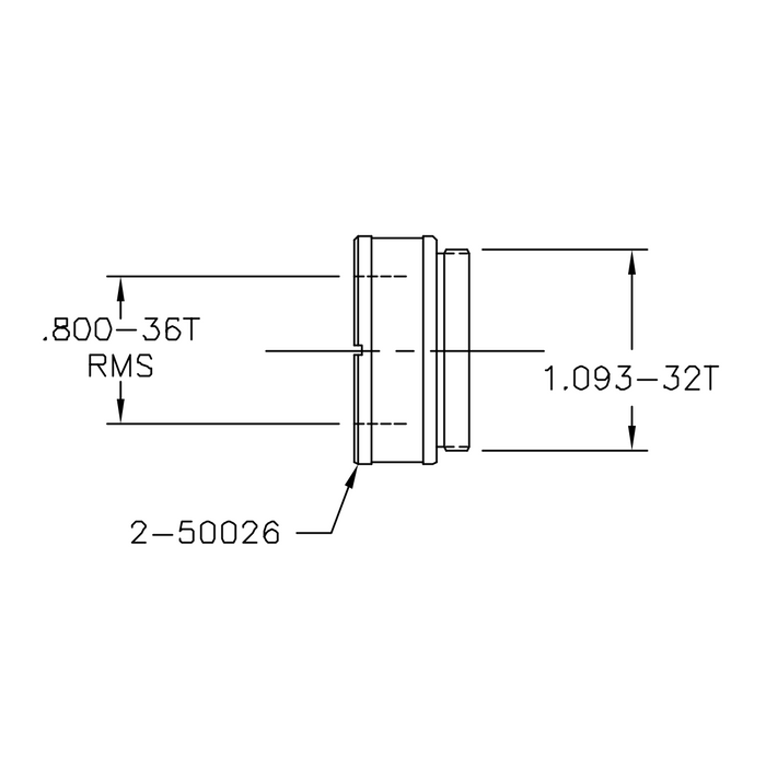 Objective Convertible Adapter, SKU Navitar-2-50026, three quarter front view