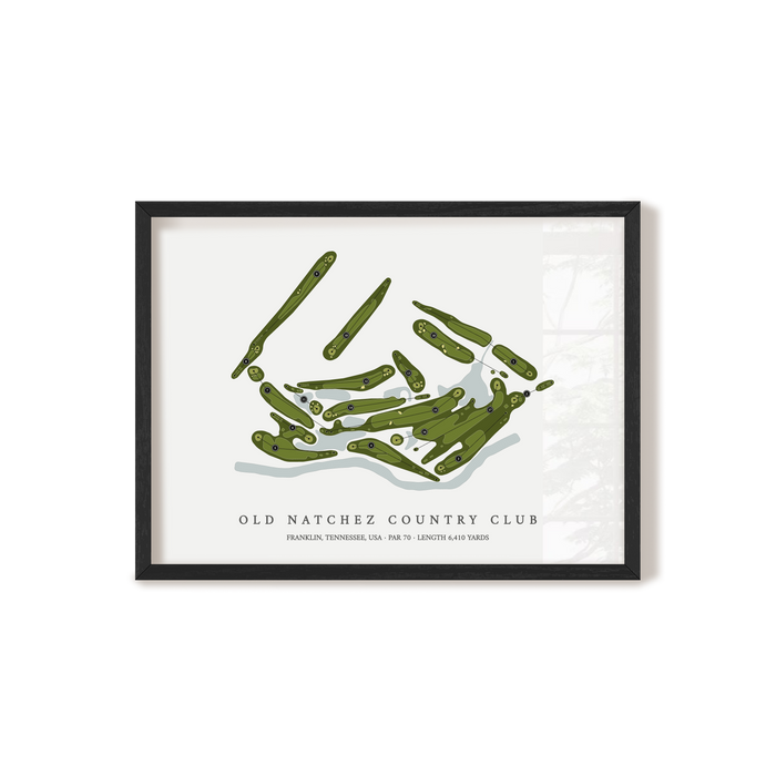 Old Natchez Country Club | Golf Course Print | Black Frame