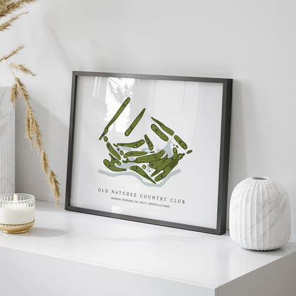 Old Natchez Country Club | Golf Course Print | On Table