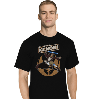 Daily_Deal_Shirts T-Shirts, Tall / Large / Black Ollie-Wan Kenobi
