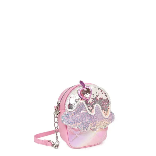OMG Sequin Cupcake Crossbody Bag